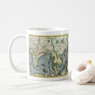 Antieke Zuidoost-Aziatische kaart door Mercator /  Koffiemok