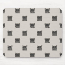 Antieke zwarte bruine Underwood-stijl schrijfmachi Muismat
