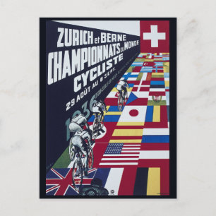 Antieke Zwitserland Fietsen Zürich Bern Reizen Briefkaart