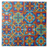 Antient Primitive Mosaic Pattern Tegeltje (Voorkant)