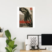 Antifascist! Help het onderdrukte_Propaganda-Poste Poster (Thuiskantoor)