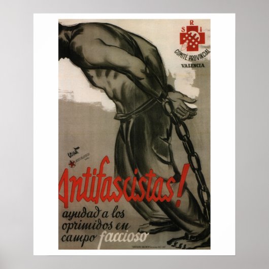 Antifascist! Help het onderdrukte_Propaganda-Poste Poster (Voorkant)