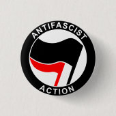 Antifascist Ronde Button 3,2 Cm (Voorkant)