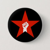 antifascistische ster ronde button 5,7 cm (Voorkant)