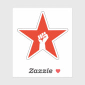 antifascistische ster sticker (Vel)