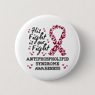 Antifosfolipidesyndroom Bewustzijn, zijn strijd is Ronde Button 5,7 Cm