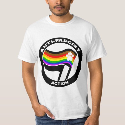 antifurry vlag LGBT T-shirt (Voorkant)