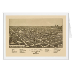 Antigo, carte panoramique de WI - 1886