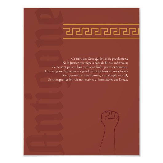 Antigone-weergave Foto Afdruk (Voorkant)