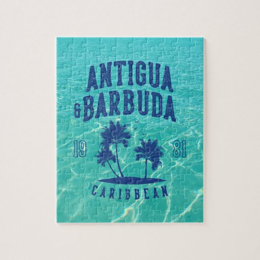 Antigua & Barbuda Caribbean Palm Tree Legpuzzel (Verticaal)