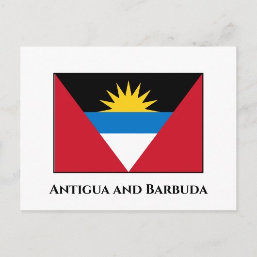 Antigua en Barbuda Flag Briefkaart (Voorkant)