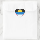 Antigua en Barbuda Flag Hart Sticker (Tas)