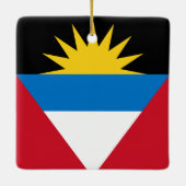 Antigua en Barbuda Flag Keramisch Ornament (Achterkant)