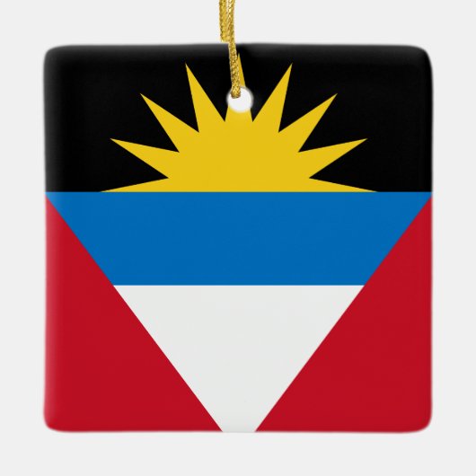 Antigua en Barbuda Flag Keramisch Ornament (Voorkant)