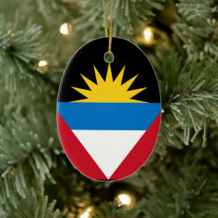Antigua en Barbuda Flag Keramisch Ornament