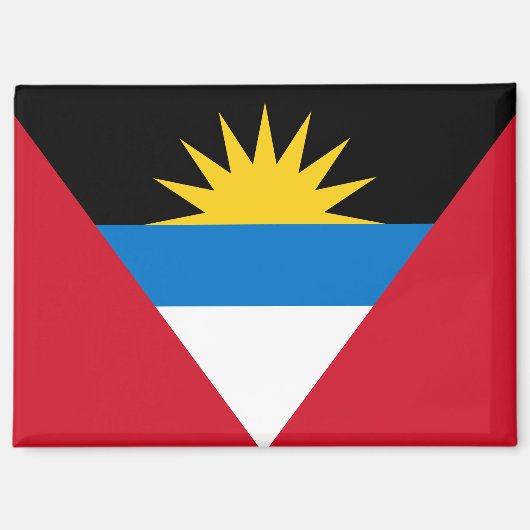 antigua en barbuda flag magnet magneet (Voorkant)