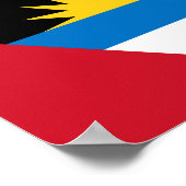 Antigua en Barbuda Flag Poster (Hoek)