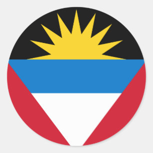 Antigua en Barbuda Flag Ronde Sticker
