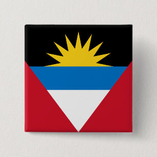 Antigua en Barbuda Flag Vierkante Button 5,1 Cm