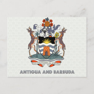 Antigua en Barbuda, hoge kwaliteit wapenschild Briefkaart