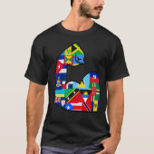 Antigua en Barbuda Jamaica Cuba Haiti Puerto Rico T-shirt (Voorkant)