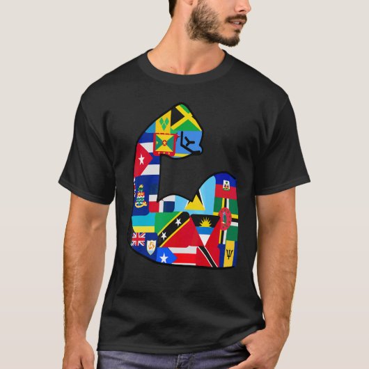 Antigua en Barbuda Jamaica Cuba Haiti Puerto Rico T-shirt (Voorkant)