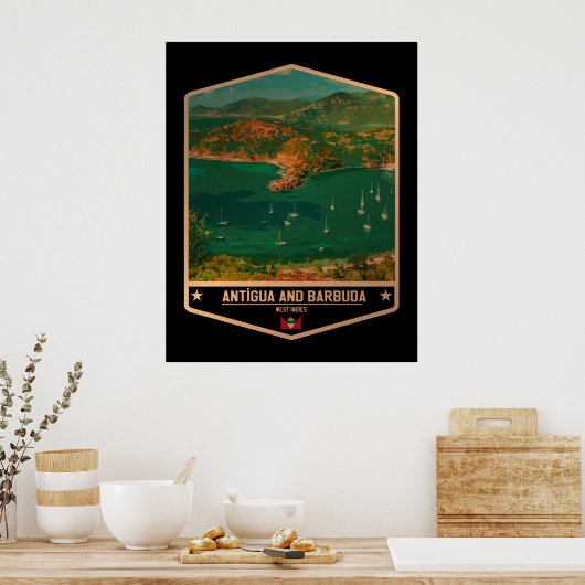 Antigua en Barbuda Poster (Keuken)