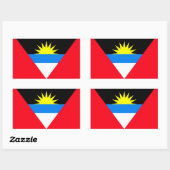 ANTIGUA EN BARBUDA RECHTHOEKIGE STICKER (Vel)