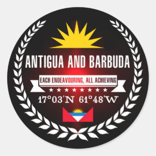 Antigua en Barbuda Ronde Sticker