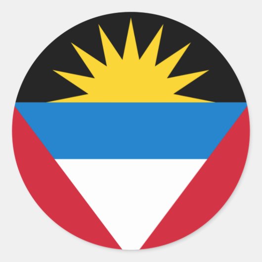 antigua en barbuda ronde sticker (Voorkant)