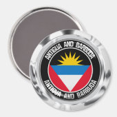 Antigua en Barbuda Round Emblem Magneet (Voorkant / Achterkant)