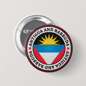 Antigua en Barbuda Round Emblem Ronde Button 5,7 Cm (Voorkant /achterkant)
