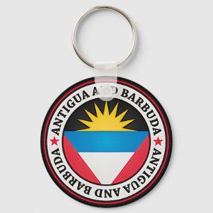 Antigua en Barbuda Round Emblem Sleutelhanger