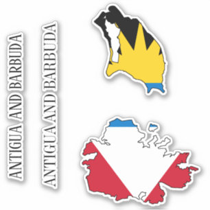 Antigua en Barbuda Vlag Charmant Patriottische Kaa Sticker