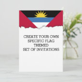 Antigua Flag Kaart (Staand voorkant)