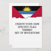 Antigua Flag Kaart (Voorkant / Achterkant)