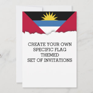 Antigua Flag Kaart