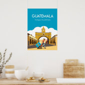 Antigua Guatemala affiche voyage (Cuisine)
