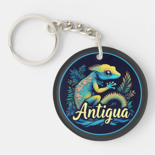 Antigua Island Caribbean Gecko Sleutelhanger