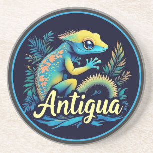 Antigua Island Caribbean Gecko Zandsteen Onderzetter