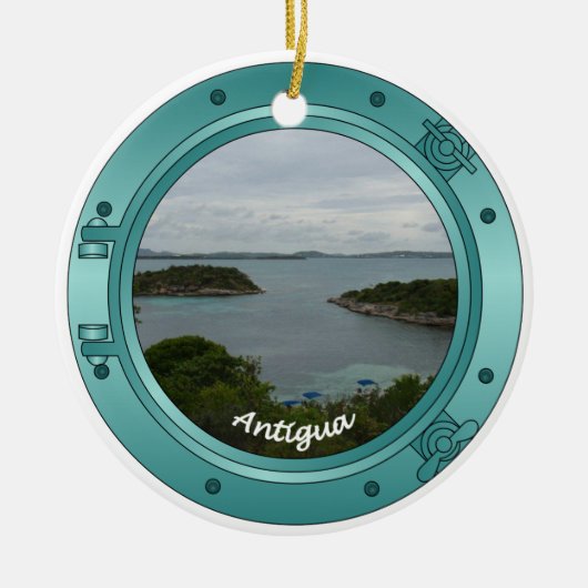 Antigua Porthole Keramisch Ornament (Voorkant)