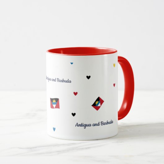 Antigua Roots Pattern Mok | Caribische Vlag (Voorkant rechts)
