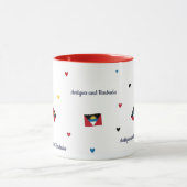 Antigua Roots Pattern Mug | Caribbean Flag (Centre)