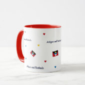 Antigua Roots Pattern Mug | Caribbean Flag (Devant gauche)