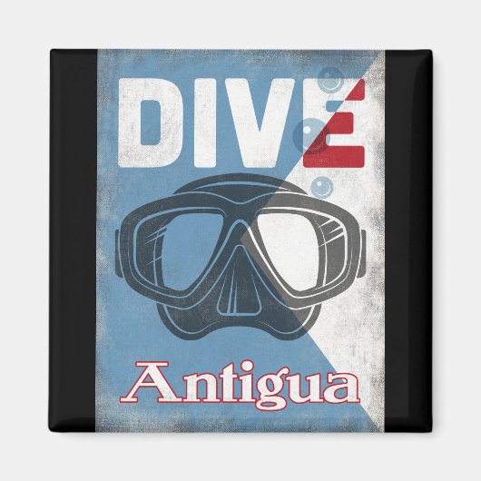 Antigua scuba duikmasker magneet (Voorkant)