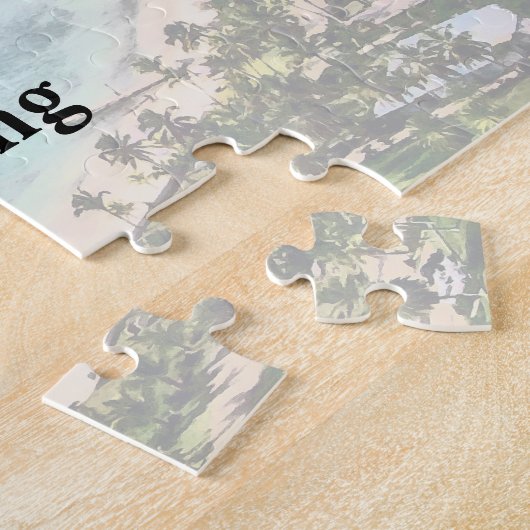 Antigua Uitzicht Falmouth Harbour Legpuzzel (Zijkant)