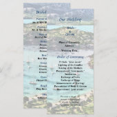 Antigua Uitzicht Falmouth Harbour Wedding Programm Programma (Voorkant / Achterkant)