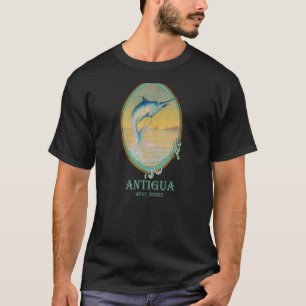 Antigua West-Indië Vintage Offshore Vissen Vaca T-shirt