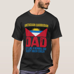 Antiguan Barbudan Vader Antigua en Barbuda Vlag Ve T-shirt