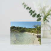 Antiguan Beach Mooi tropisch landschap Briefkaart (Staand voorkant)